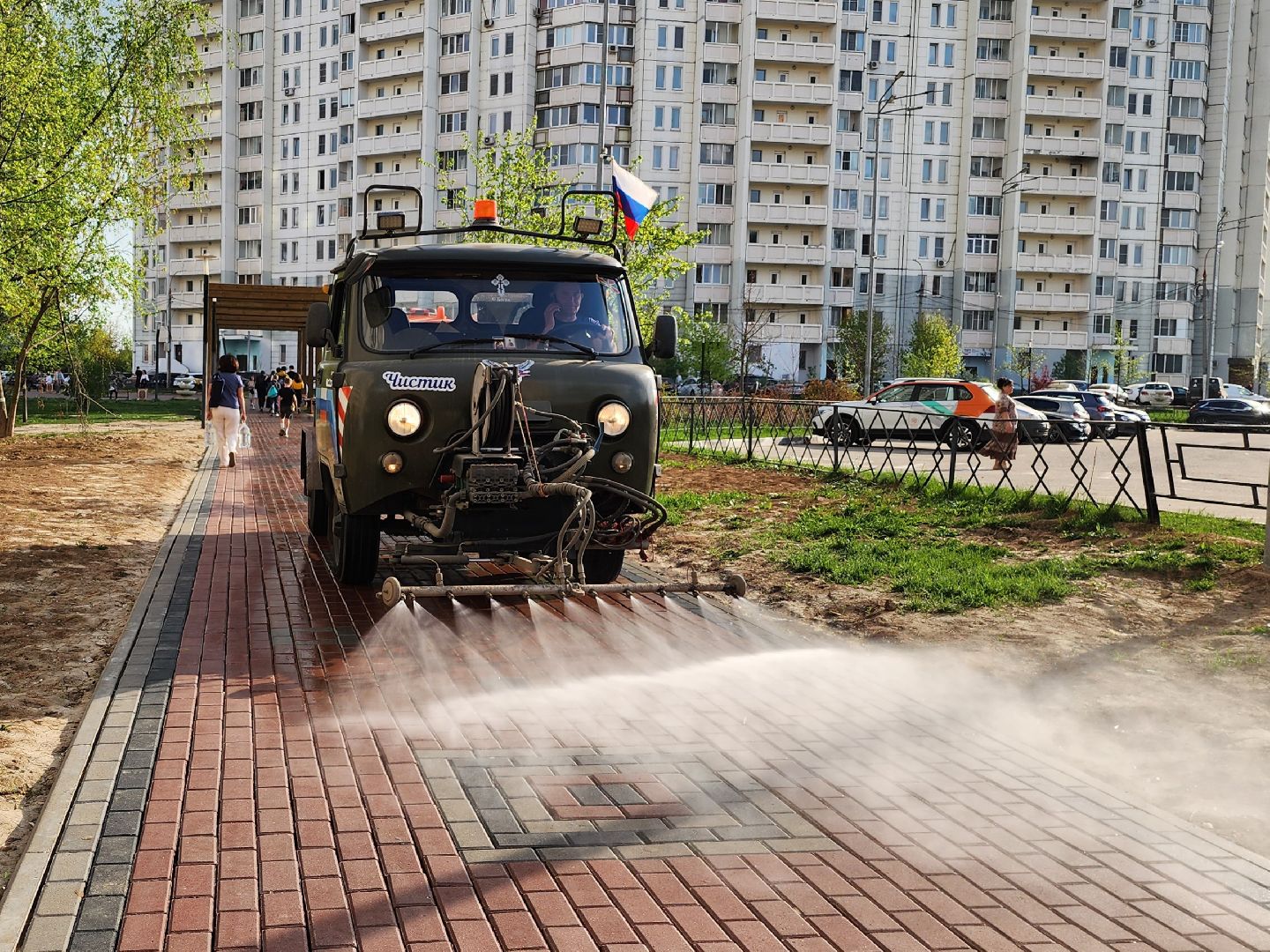 Подольск, Чистик, уборка территории,