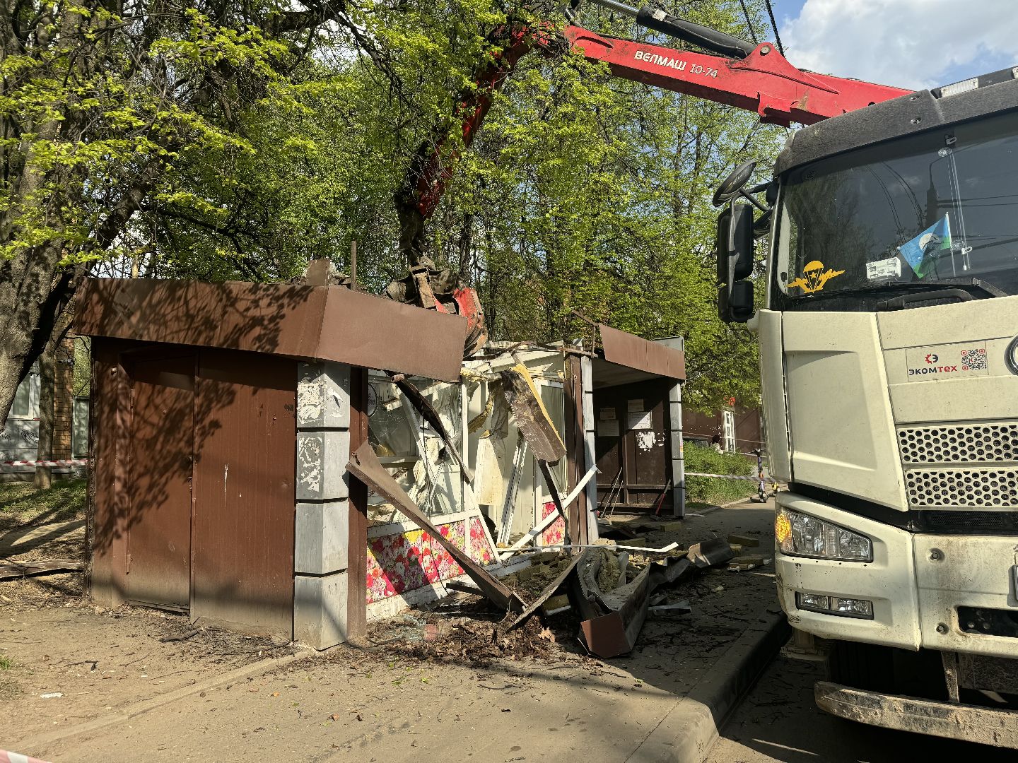 снос торгового объекта, ленинский городской округ,