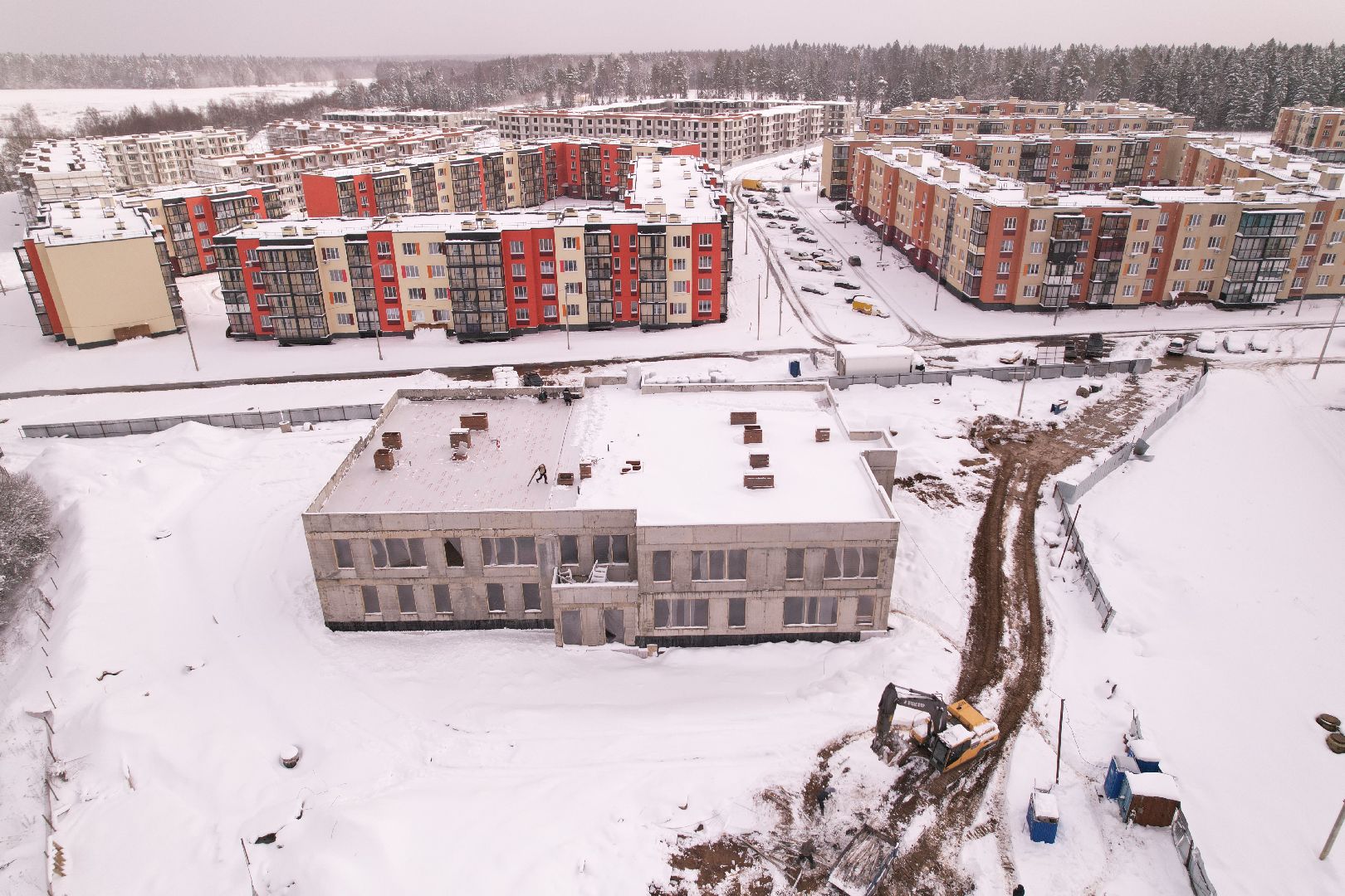 видео с коптера, детский сад в мытищах, строительство детского сада в шолохово,