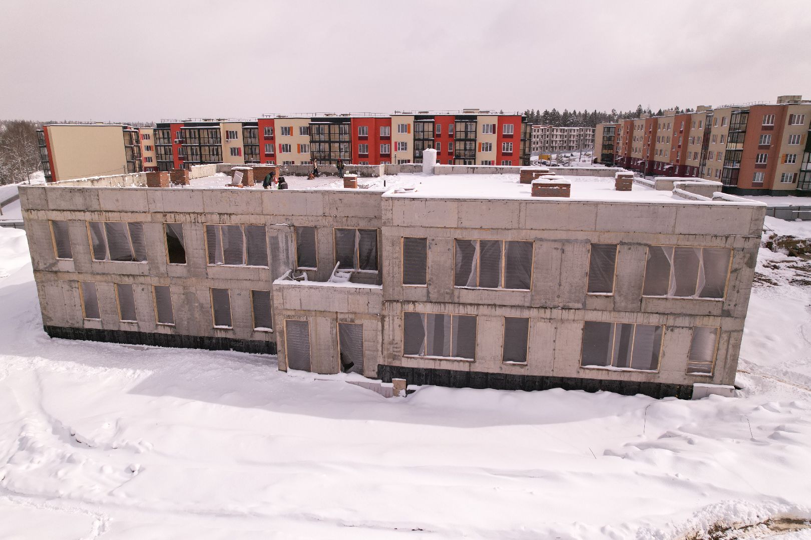 видео с коптера, детский сад в мытищах, строительство детского сада в шолохово,