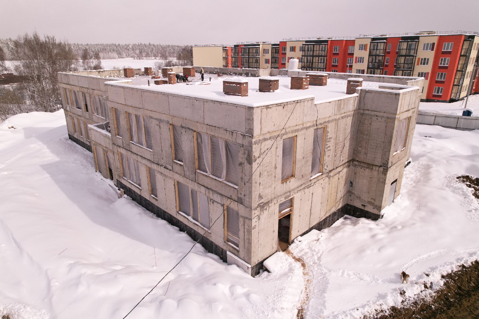 видео с коптера, детский сад в мытищах, строительство детского сада в шолохово,