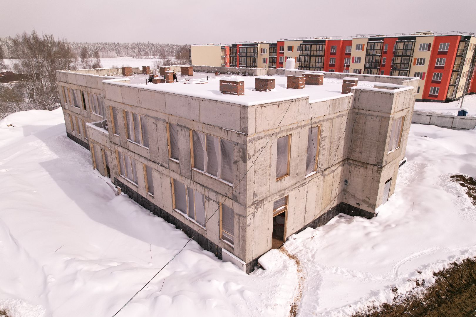 видео с коптера, детский сад в мытищах, строительство детского сада в шолохово,
