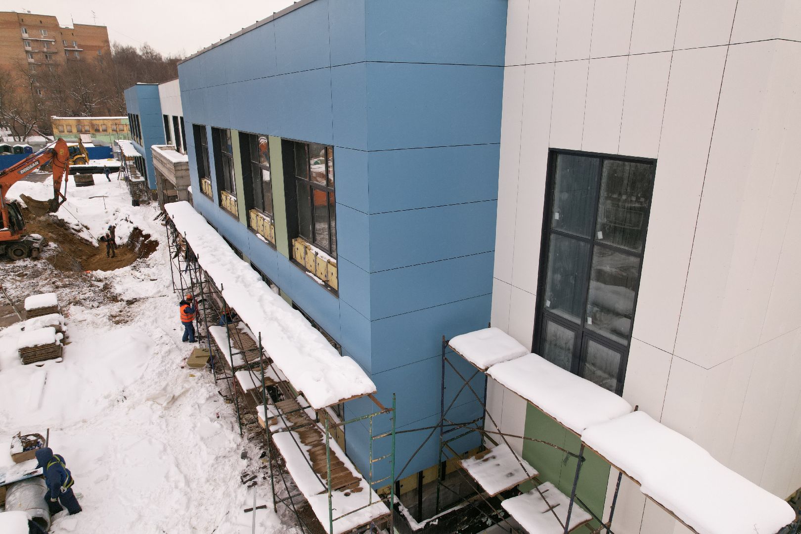 видео с коптера, детский сад в мытищах, детский сад в мкр 20,