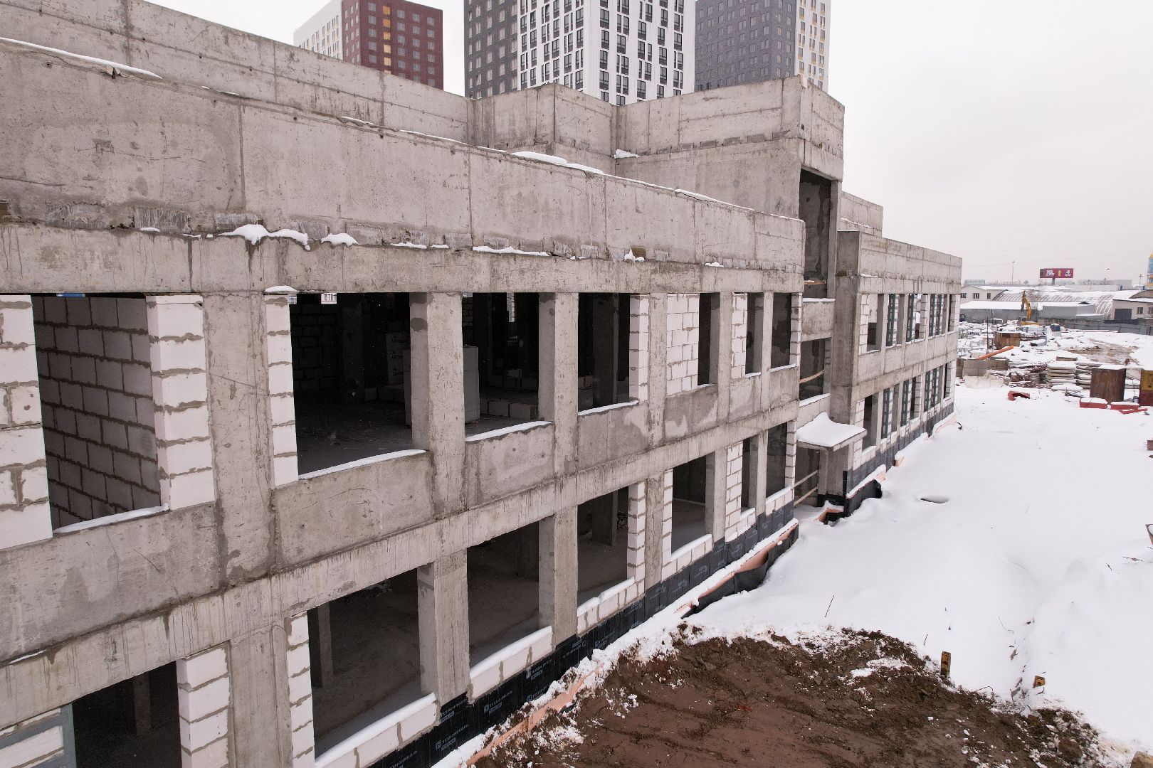 видео с коптера, ЖК Ярославский квартал, детский сад в мытищах,
