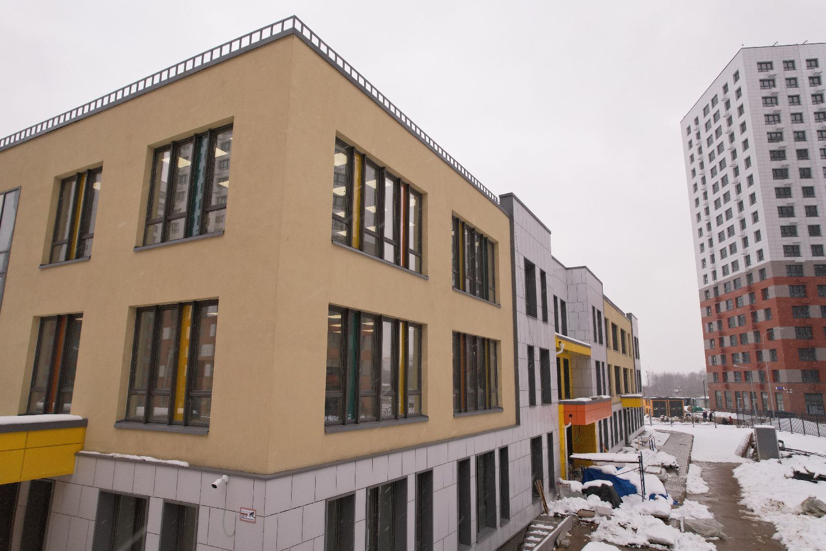 видео с коптера, ЖК Новое Медведково, детский сад в мытищах,