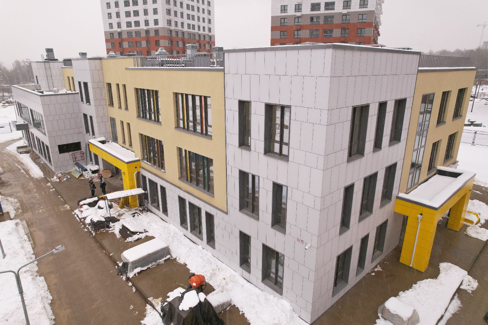 видео с коптера, ЖК Новое Медведково, детский сад в мытищах,