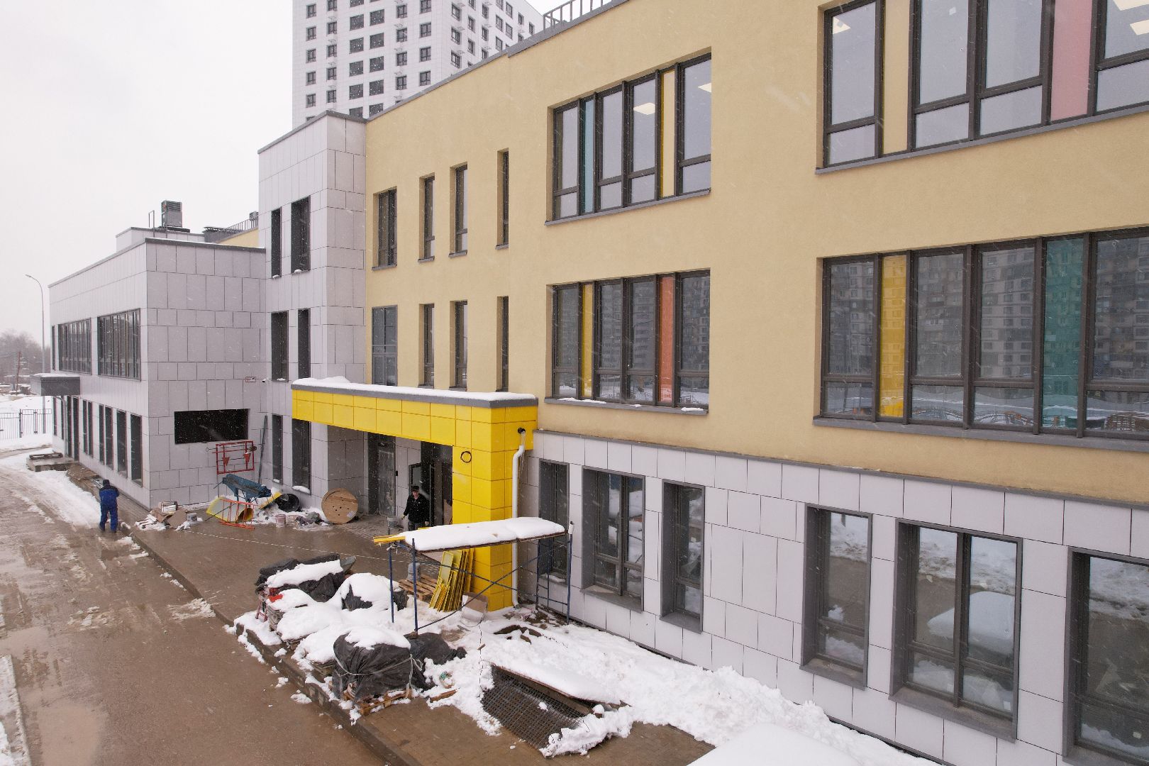 видео с коптера, ЖК Новое Медведково, детский сад в мытищах,