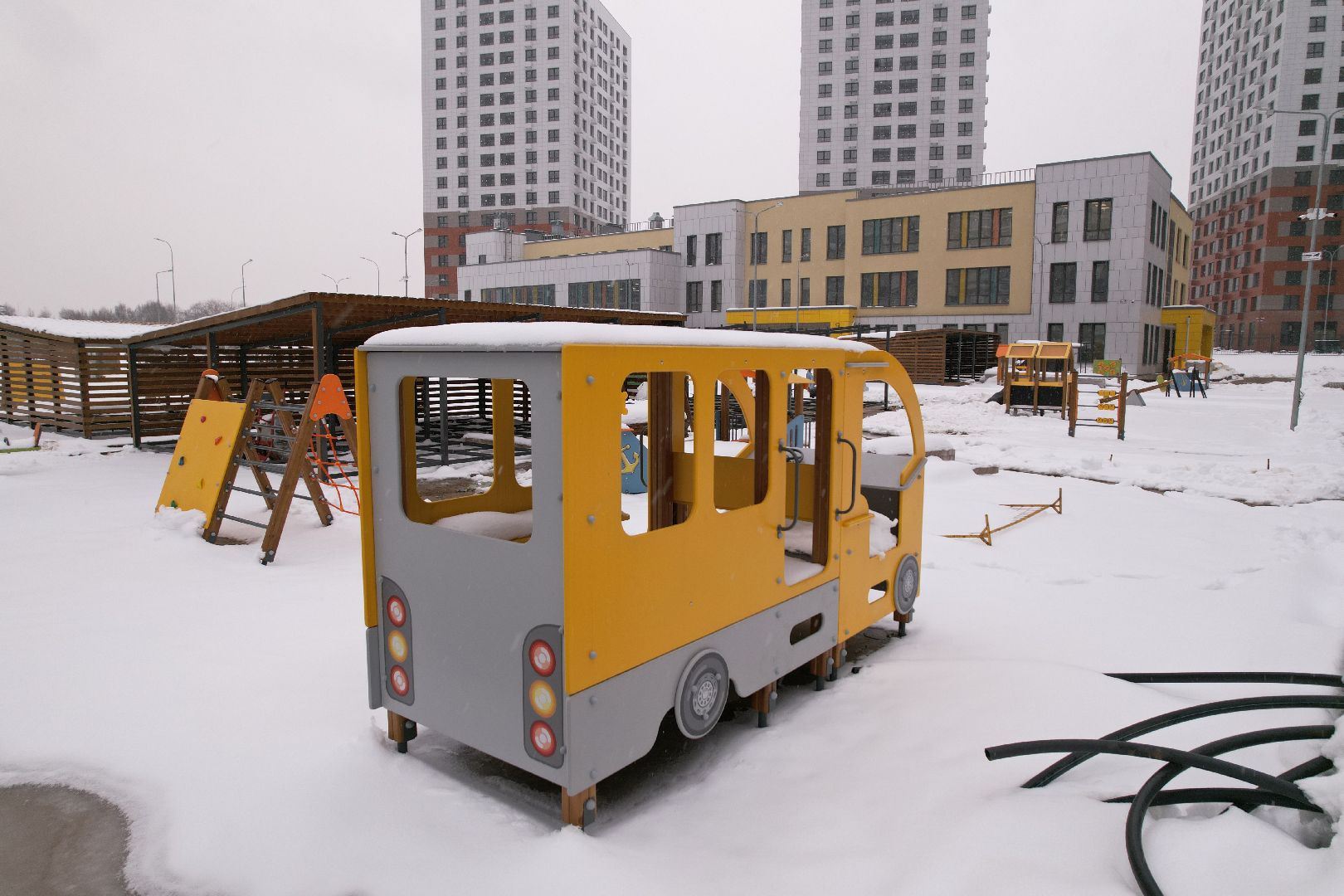 видео с коптера, ЖК Новое Медведково, детский сад в мытищах,