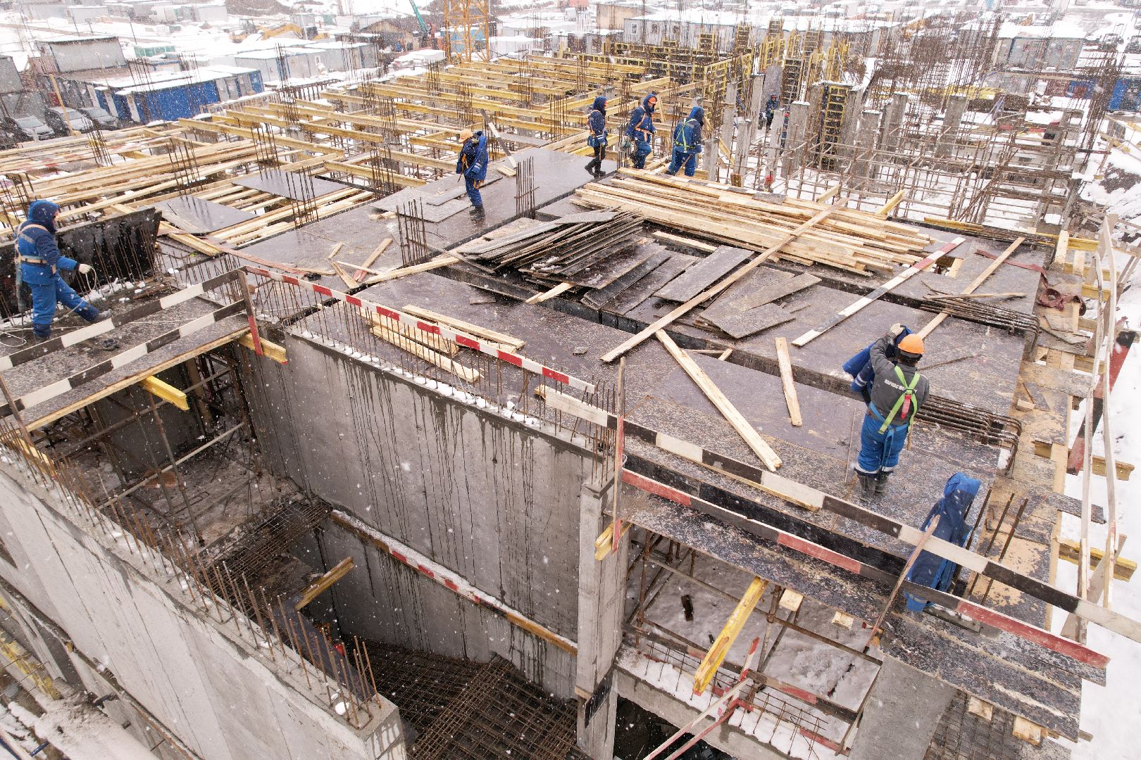 видео с коптера, жк ярославский,  детский сад в мытищах,
