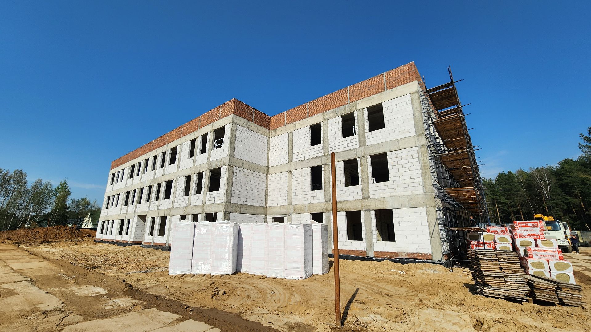 строительство детского сада, возведение каркаса, Черновые работы , щёлково,