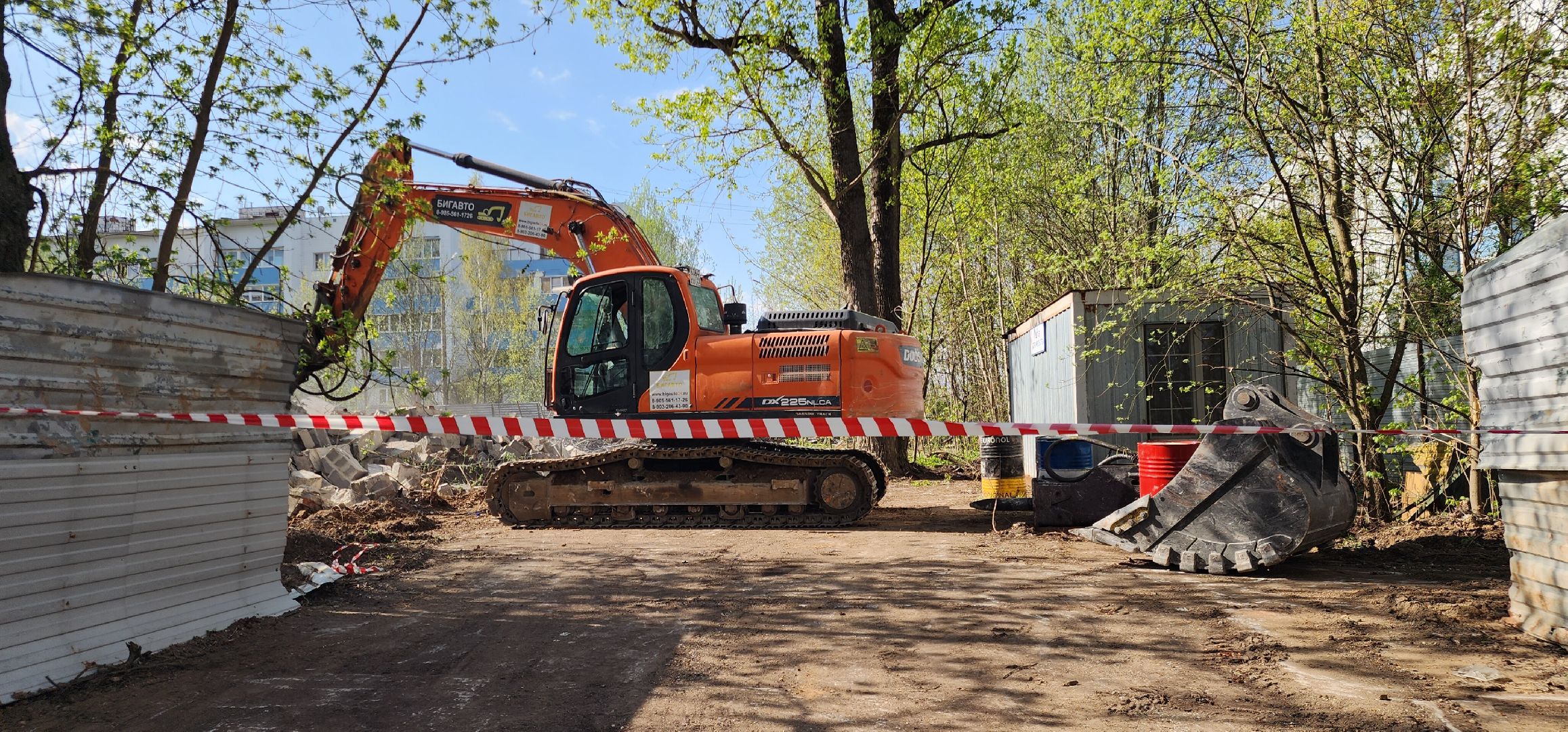 снос недостроя, благоустройства, звенигород,