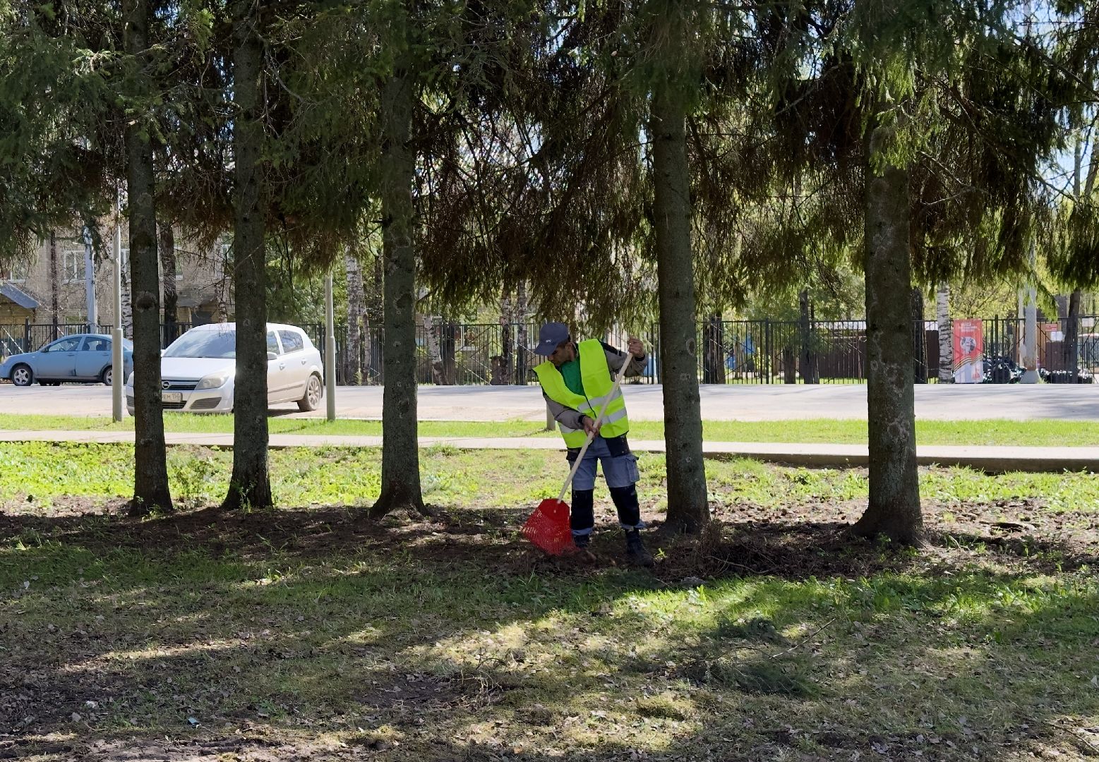 хотьково, сергиево-посадский городской округ, парк победы, благоуствойство, опиловка деревьев, уборка територии,