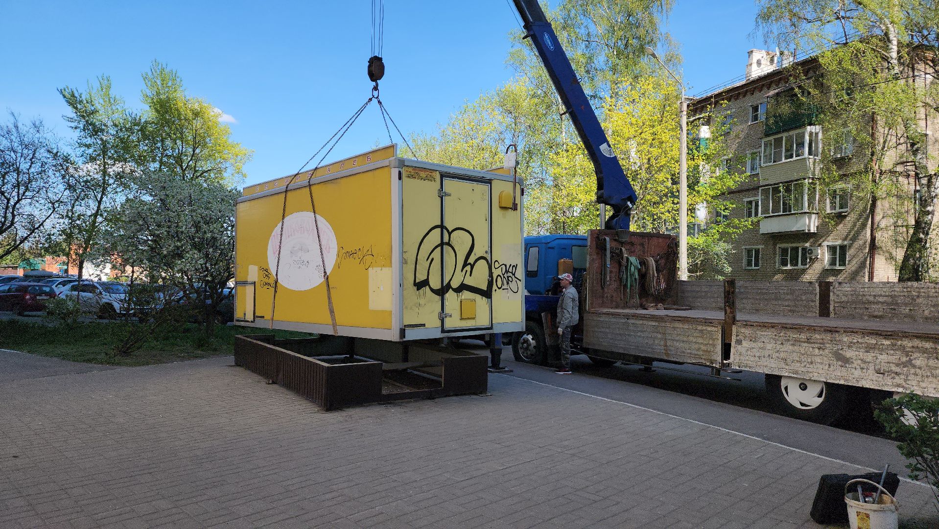 Демонтаж торгового павильона, щёлково, Торговый павильон, ЩелковоХлеб,