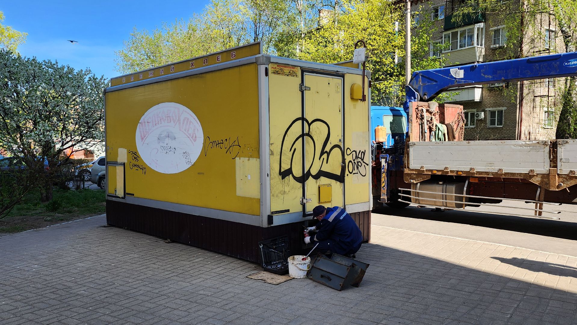 Демонтаж торгового павильона, щёлково, Торговый павильон, ЩелковоХлеб,