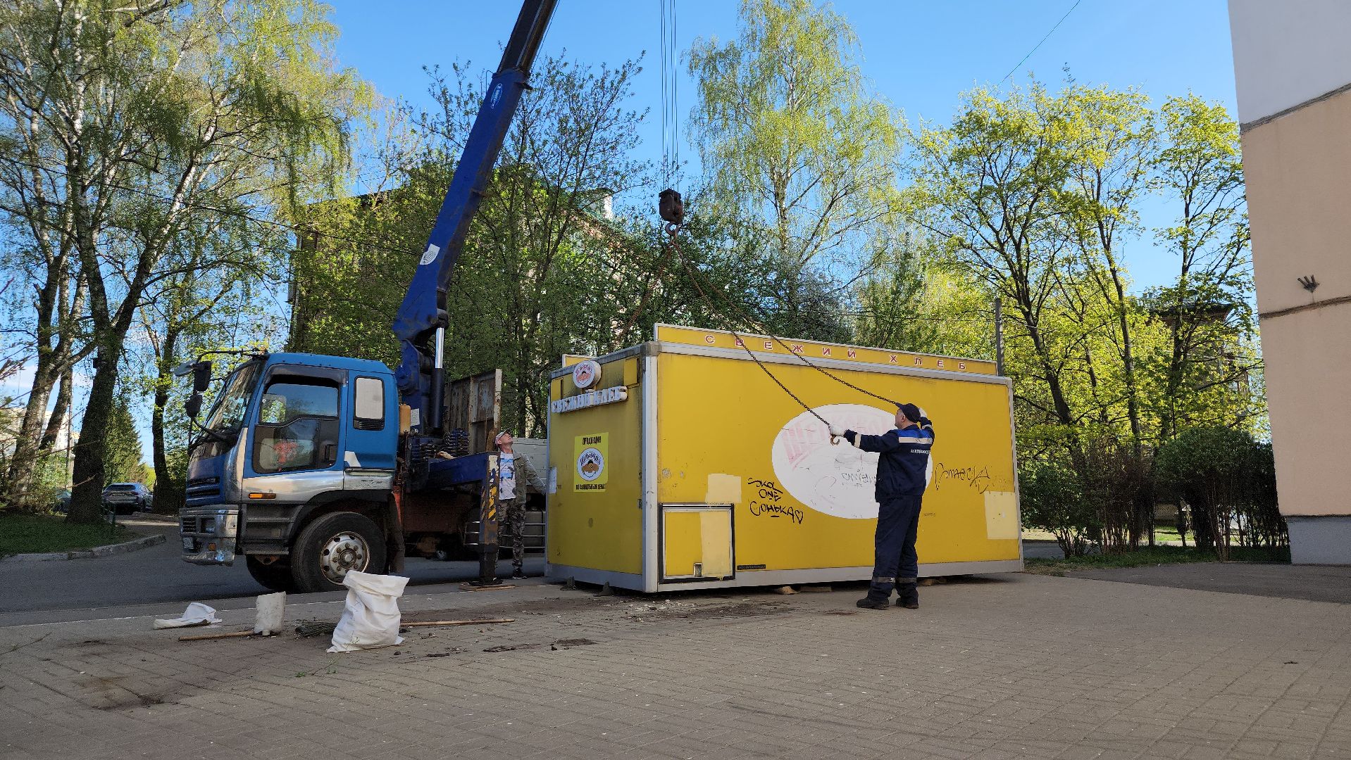 Демонтаж торгового павильона, щёлково, Торговый павильон, ЩелковоХлеб,