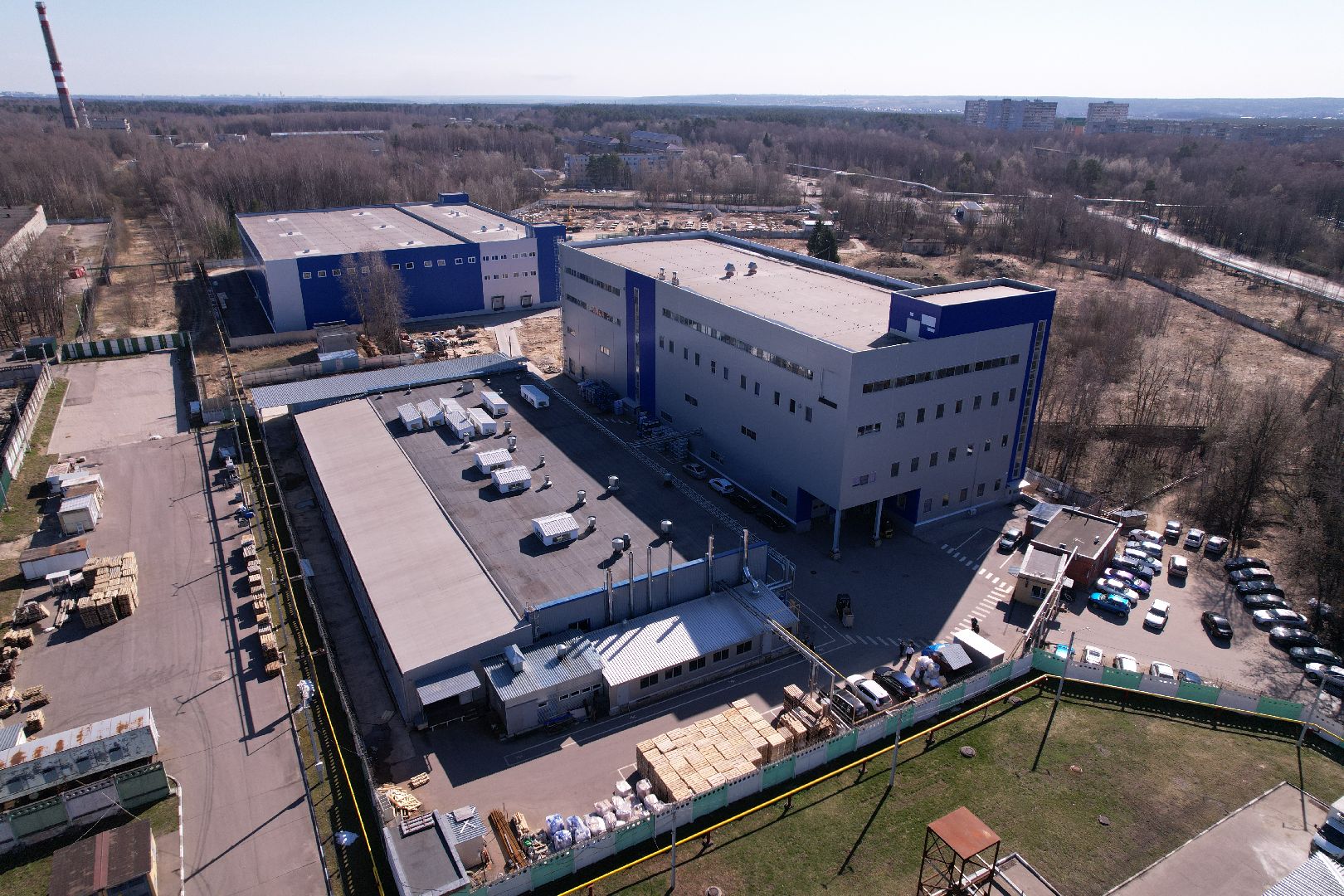 видео с коптера, завод аравия в протвине, производство косметической продукции,