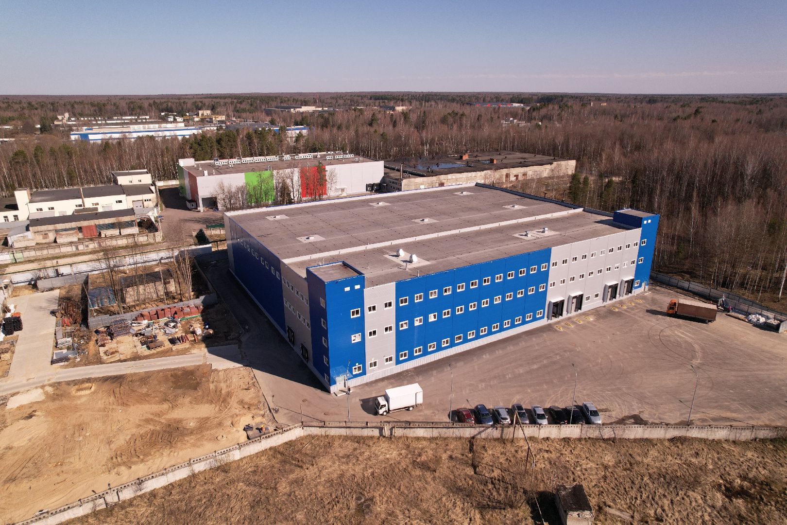 видео с коптера, завод аравия в протвине, производство косметической продукции,