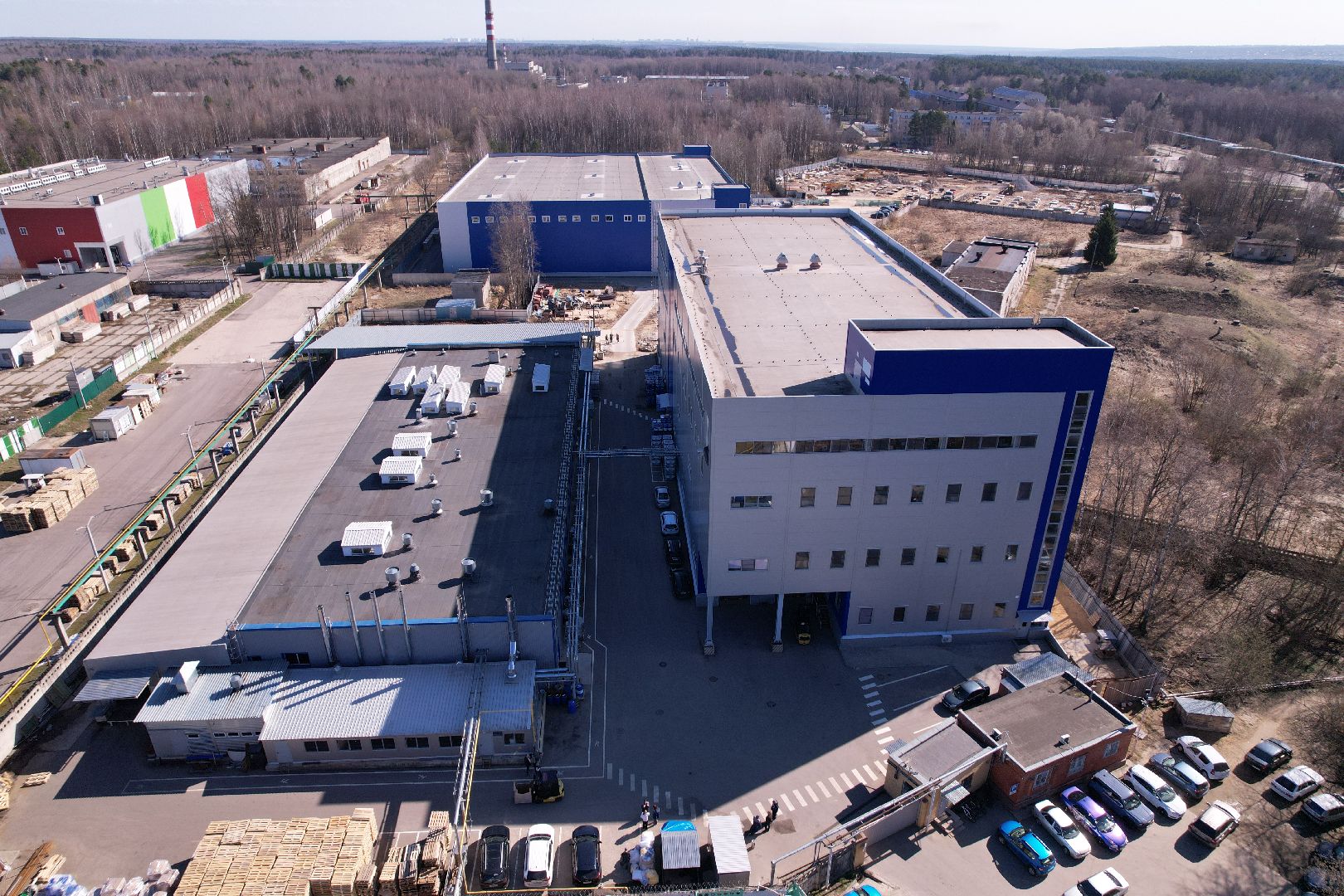 видео с коптера, завод аравия в протвине, производство косметической продукции,