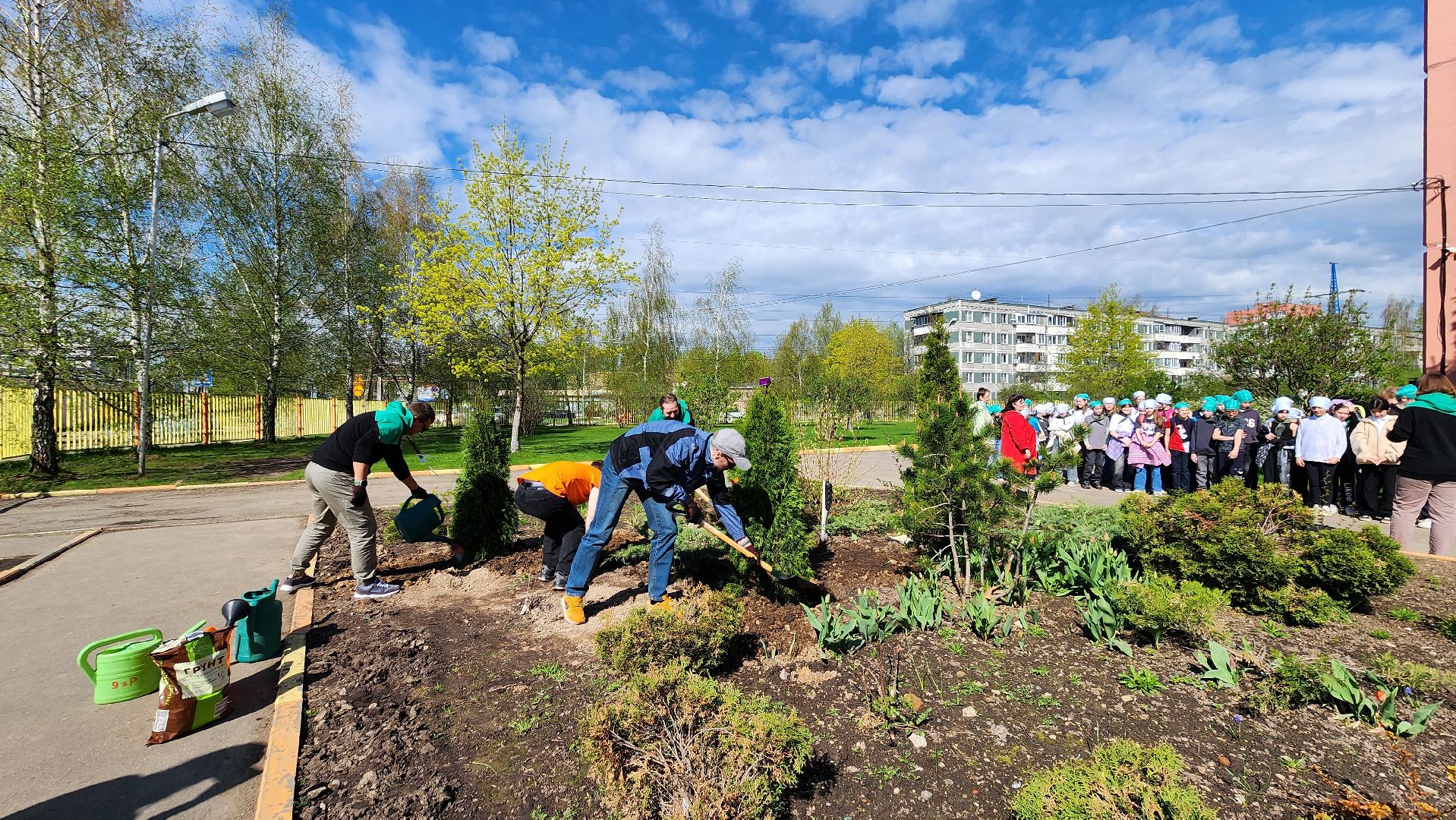 высадка деревьев, экологическая акция, Лобня,