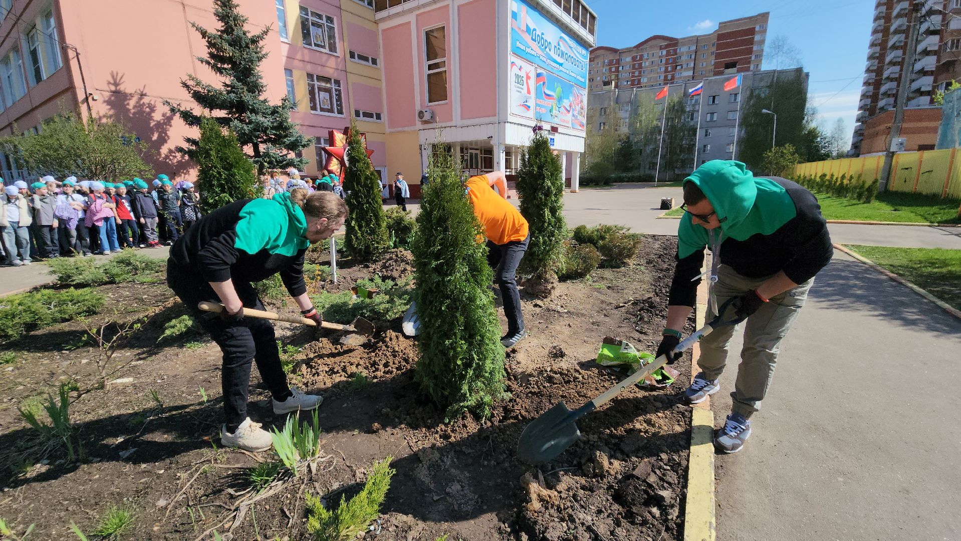 высадка деревьев, экологическая акция, Лобня,