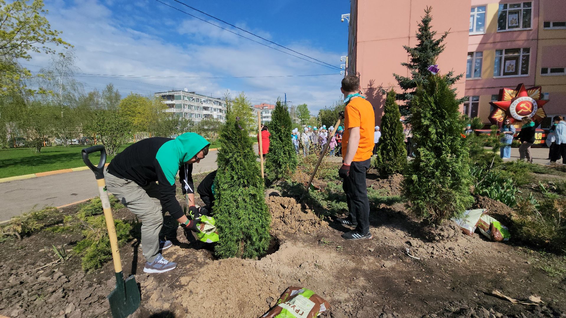 высадка деревьев, экологическая акция, Лобня,