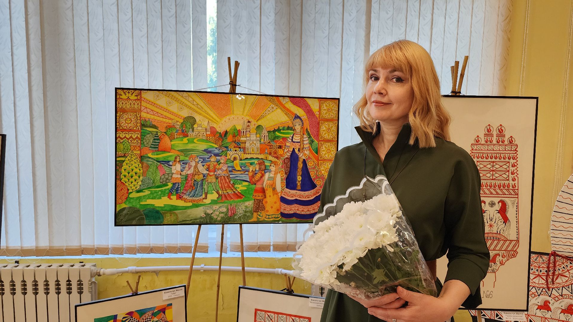 кашира, кашира-8, выставка картин, мезенская роспись, орнаменталика, искусство,