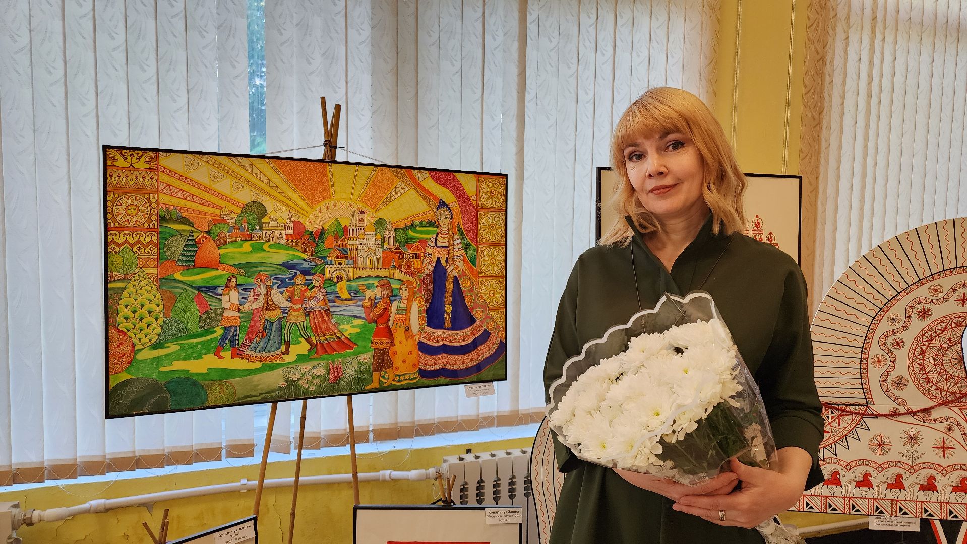 кашира, кашира-8, выставка картин, мезенская роспись, орнаменталика, искусство,