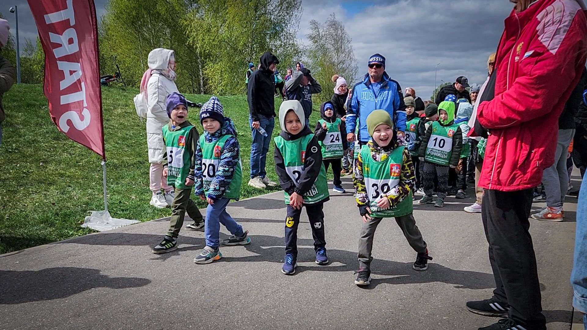 бронницы, весенний забег, дети, парк бронницкий луг,