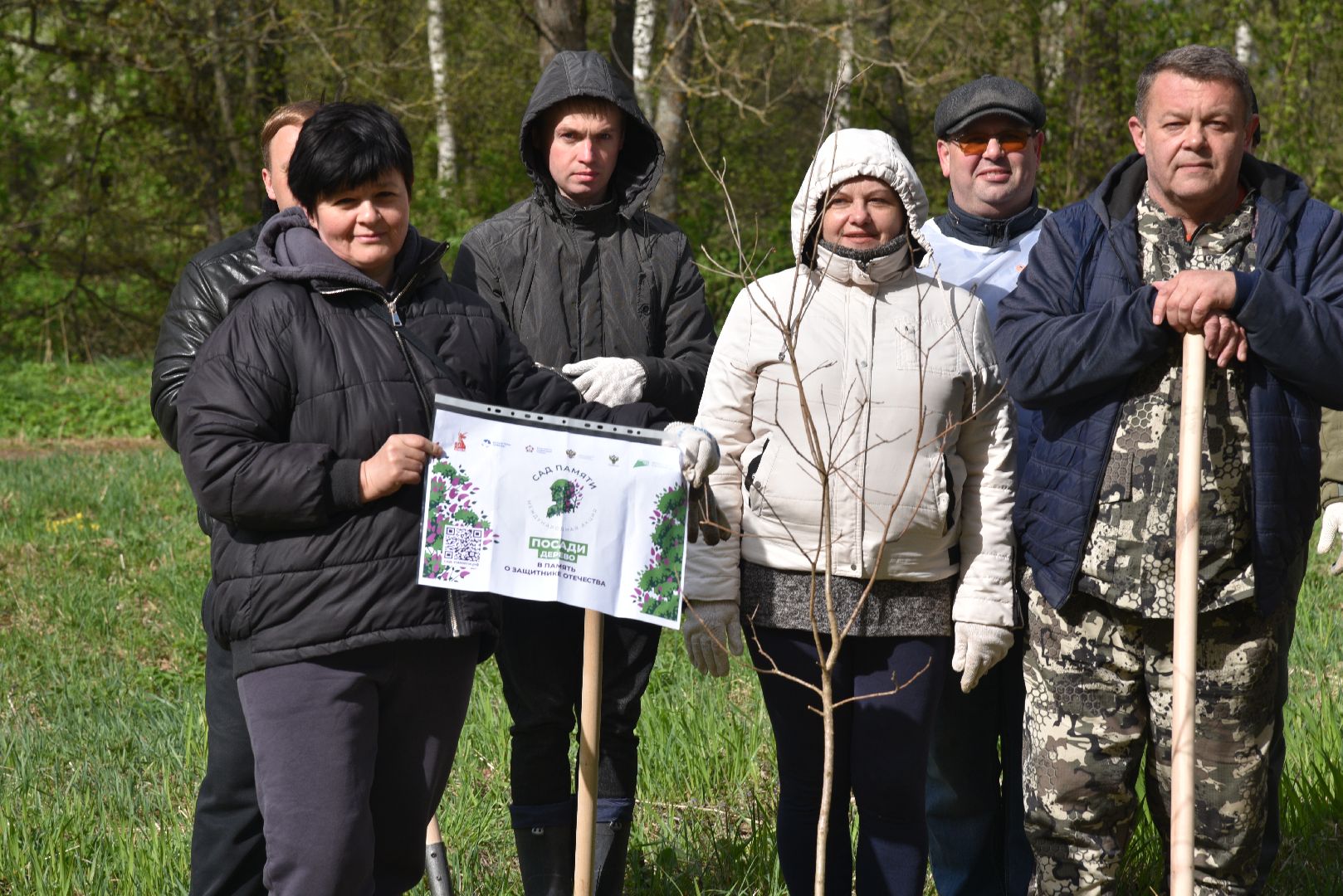 лотошино, дубки, сад памяти, посадка деревьев,