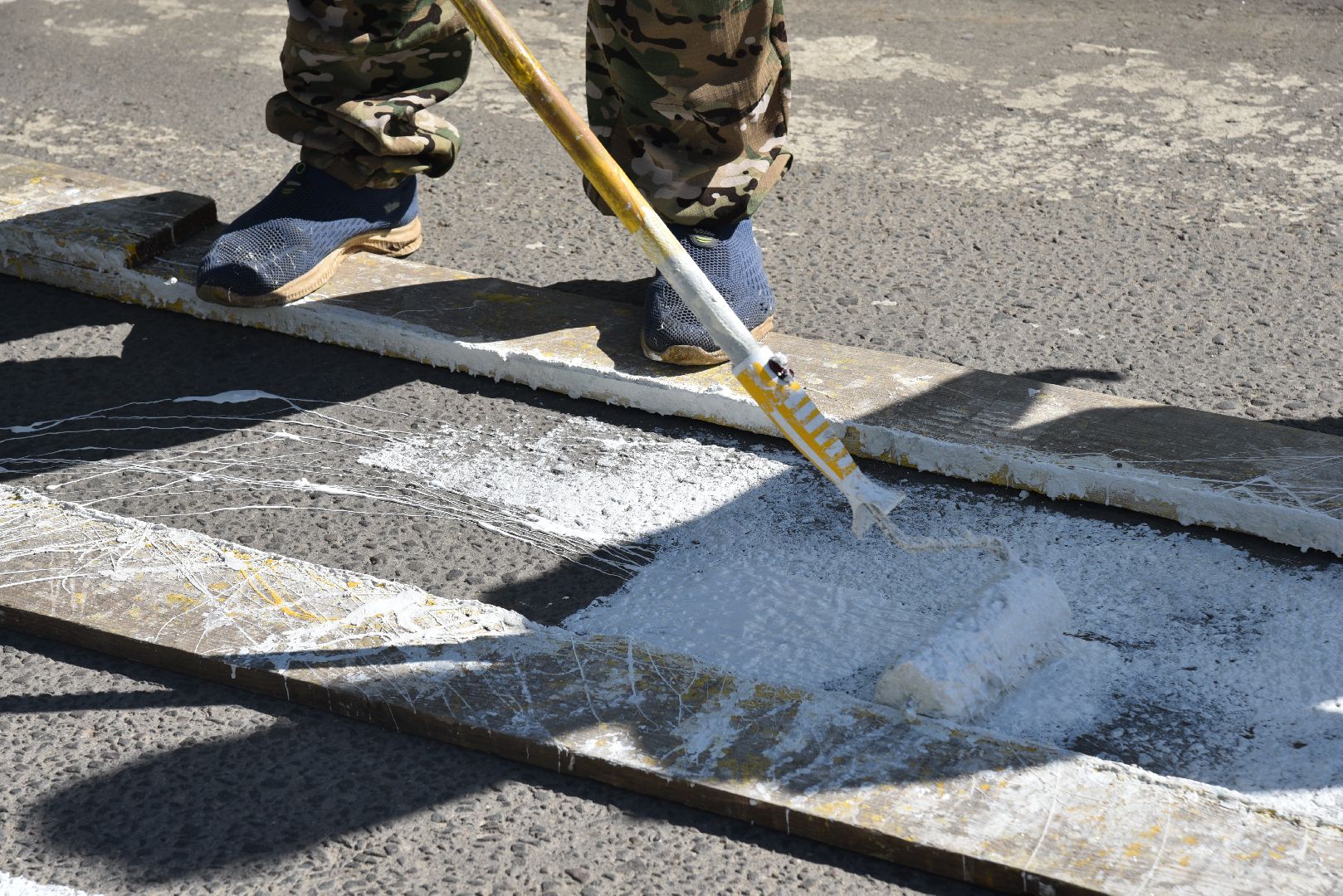лотошино, благоустройство, покраска пешеходных переходов,