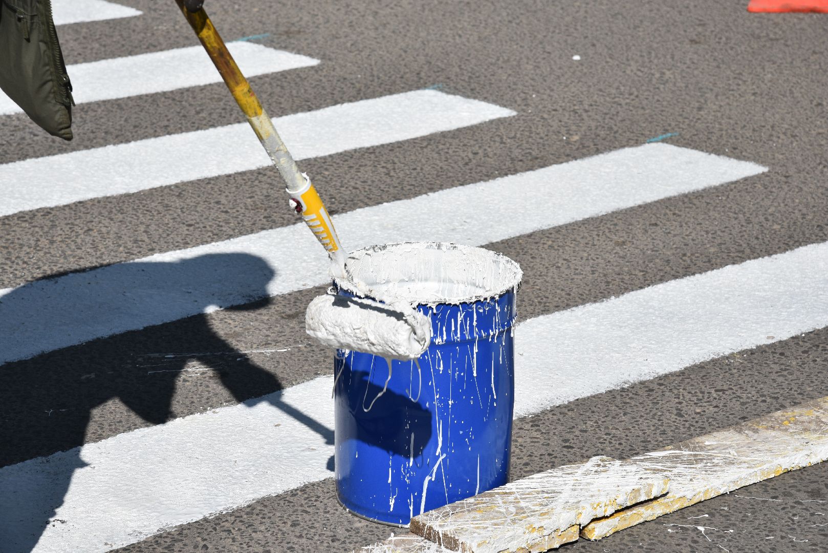 лотошино, благоустройство, покраска пешеходных переходов,