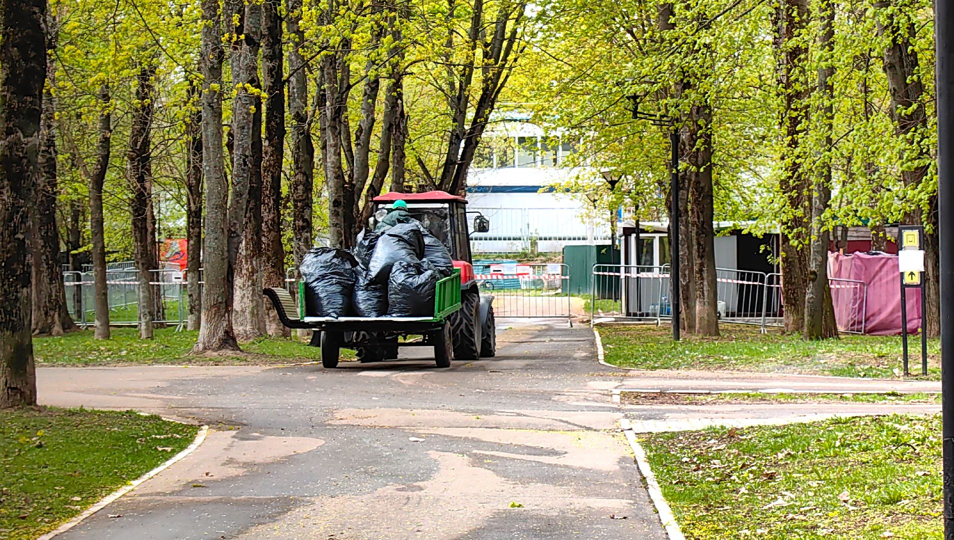 субботник, парк, мусор, листва,