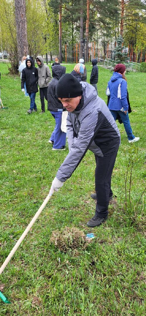 школа попова, субботник власиха,  всероссийский субботник, уборка города,власиха школа попова,