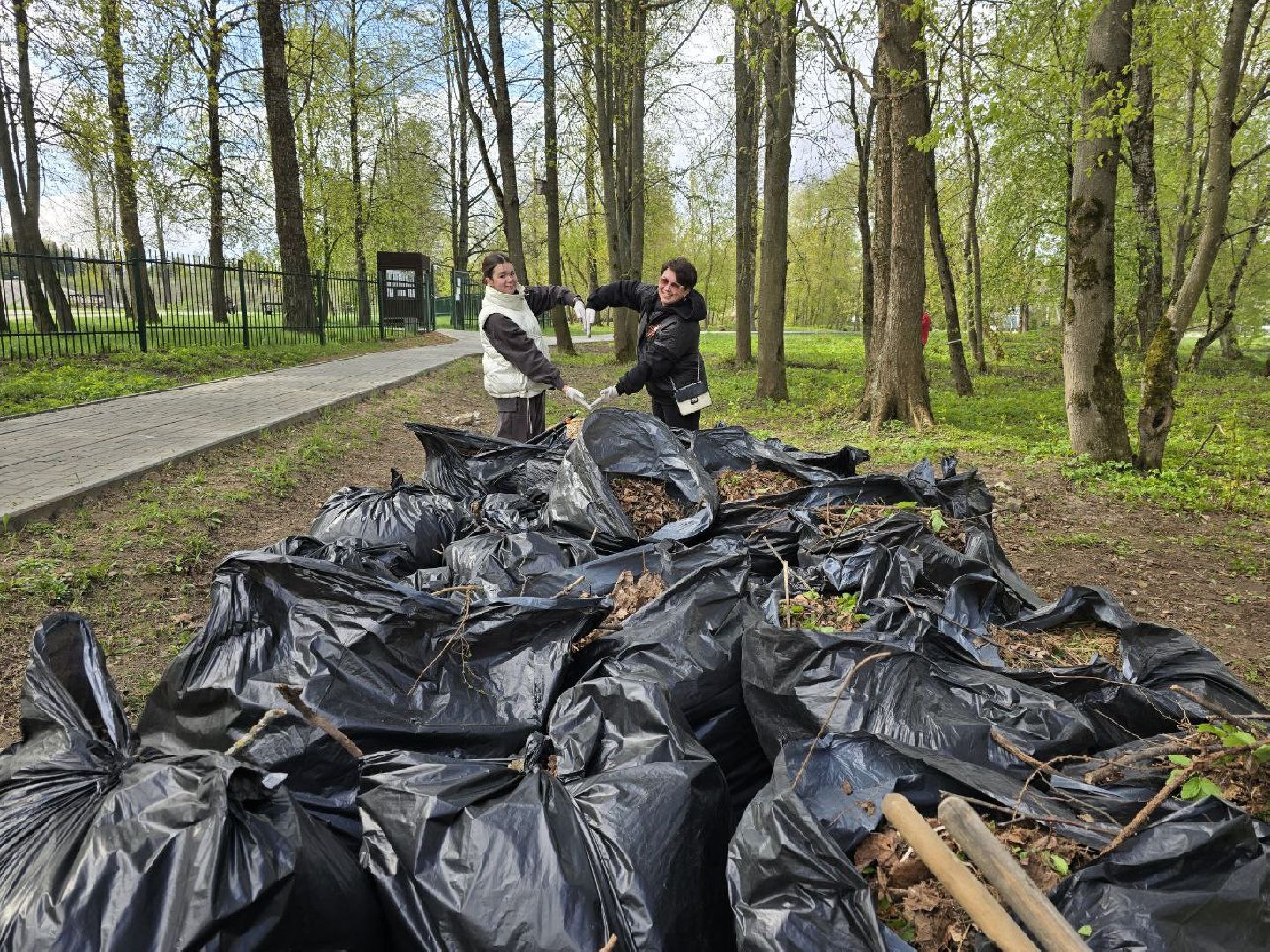 можайск, можайский муниципальный округ, подмосковье, субботник, общеобластной субботник, парк ривьера, городской парк,