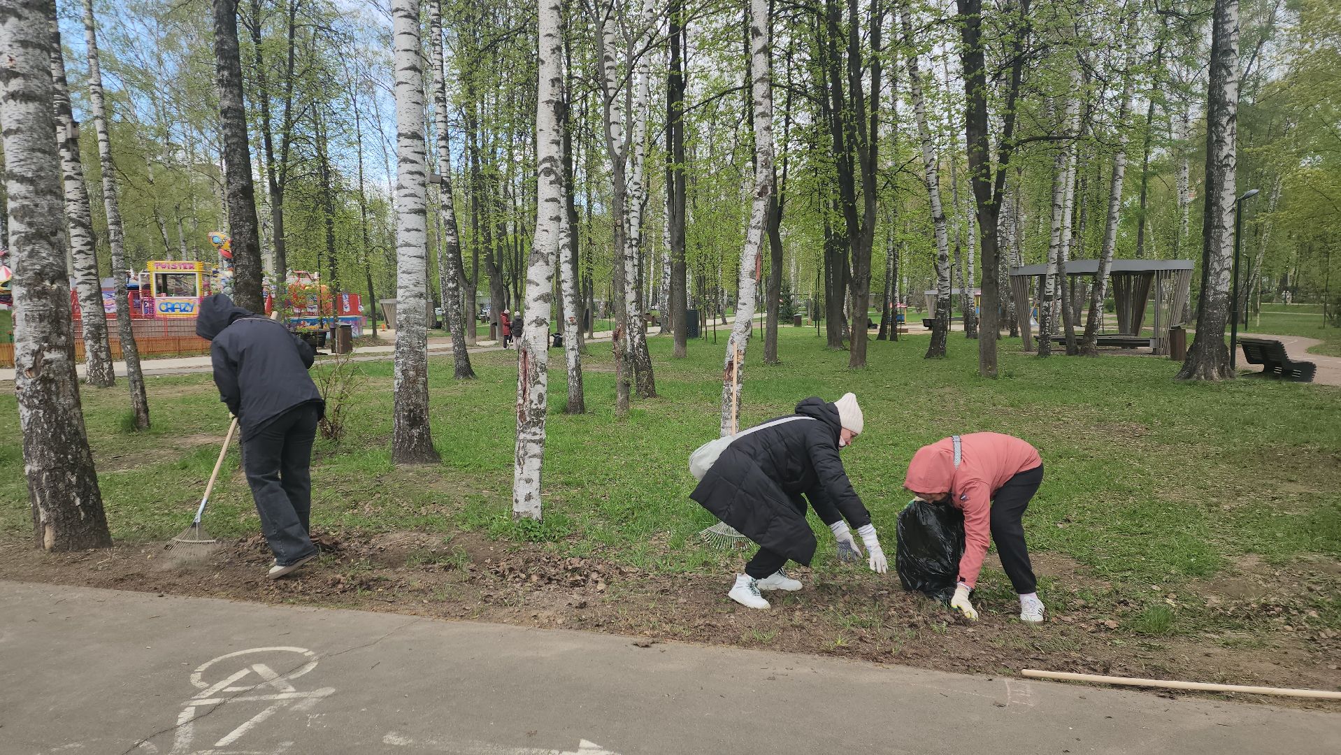 пушкино, субботник, уборка мусора,парки го пушкинский, волонтерская группа,