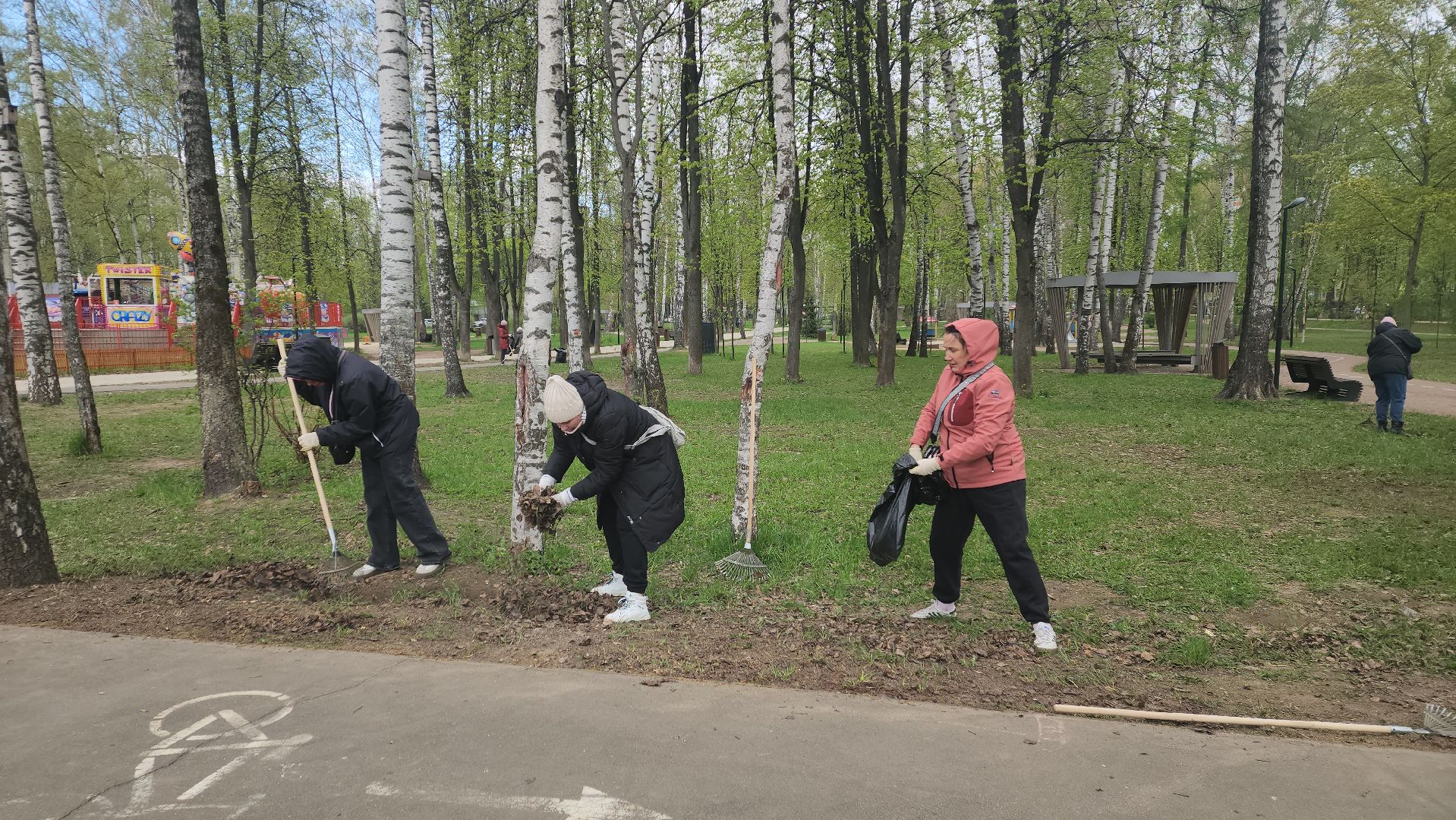 пушкино, субботник, уборка мусора,парки го пушкинский, волонтерская группа,