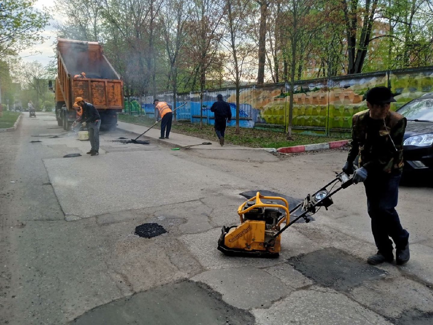 пушкинский, ивантеевка, санаторий, ямочный ремонт, ямы на дорогах, коммунальная служба, асфальтирование,