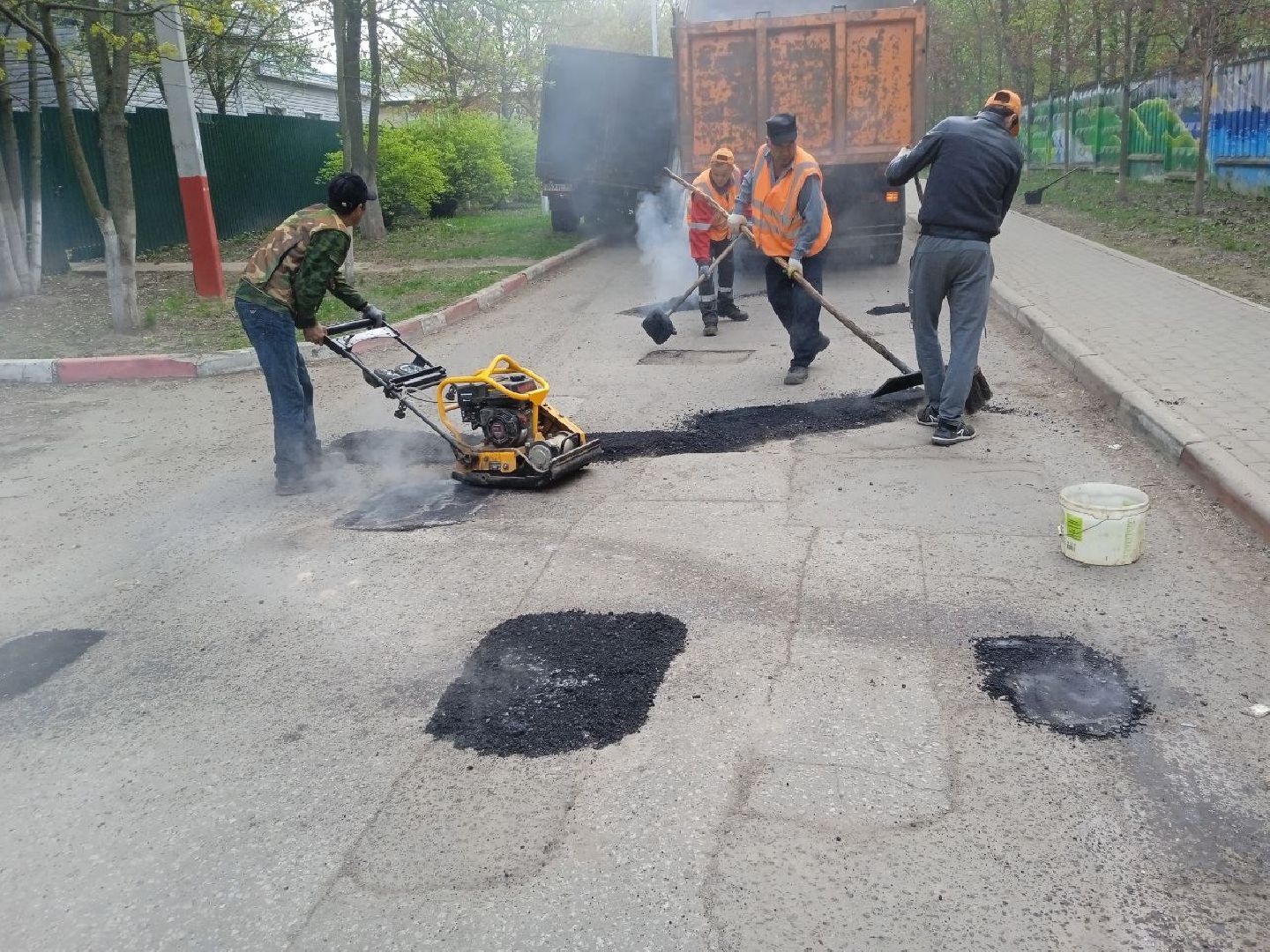 пушкинский, ивантеевка, санаторий, ямочный ремонт, ямы на дорогах, коммунальная служба, асфальтирование,