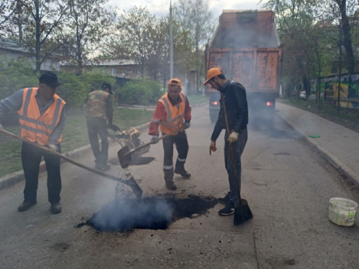 пушкинский, ивантеевка, санаторий, ямочный ремонт, ямы на дорогах, коммунальная служба, асфальтирование,