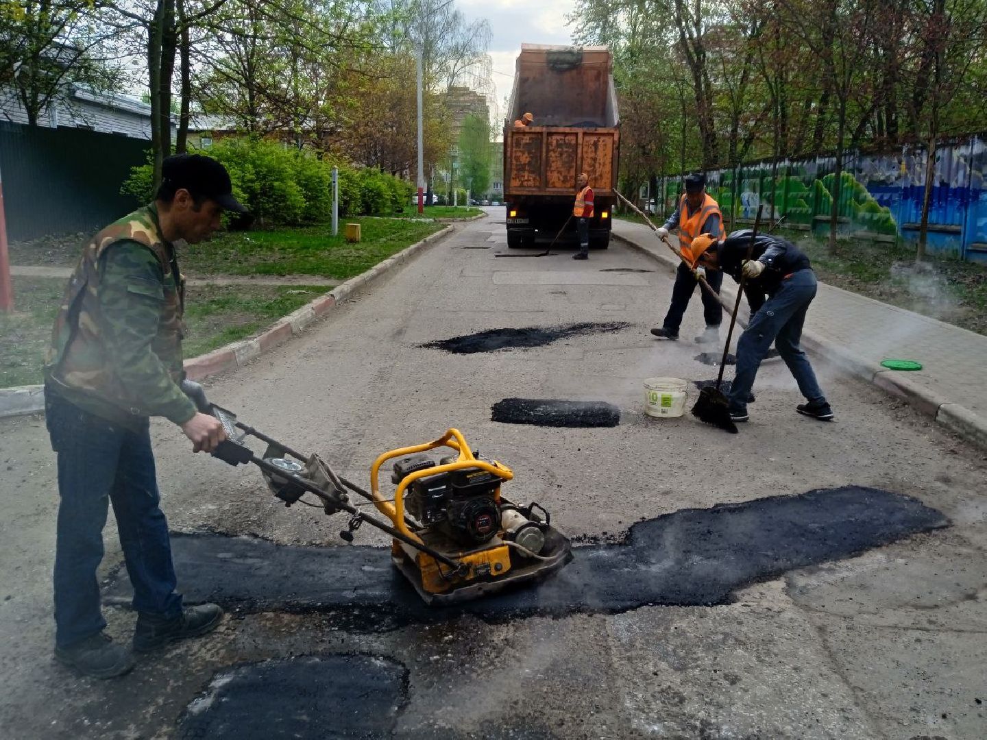 пушкинский, ивантеевка, санаторий, ямочный ремонт, ямы на дорогах, коммунальная служба, асфальтирование,
