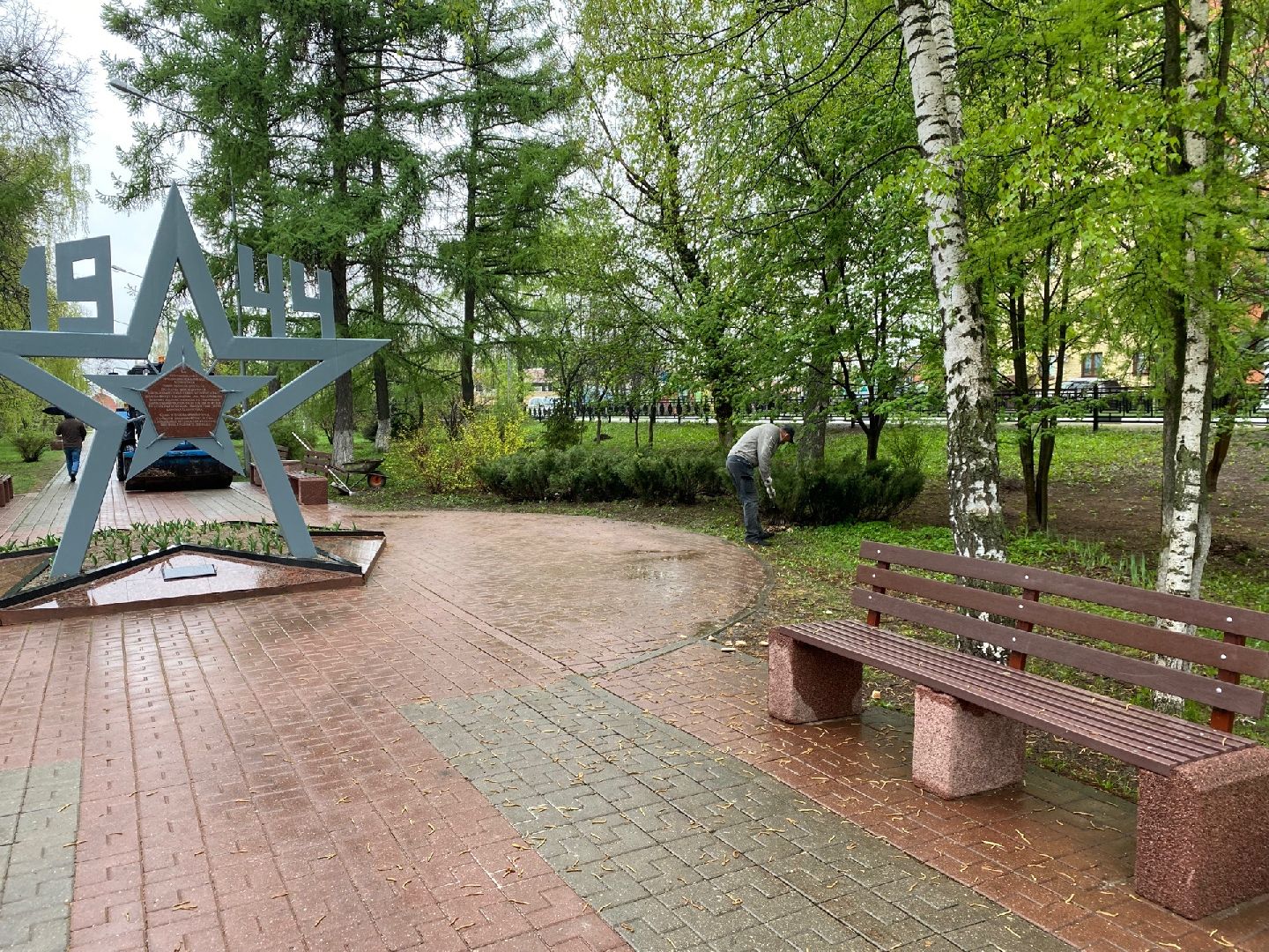 Домодедово, благоустройство, аллея славы, день победы, подготовка