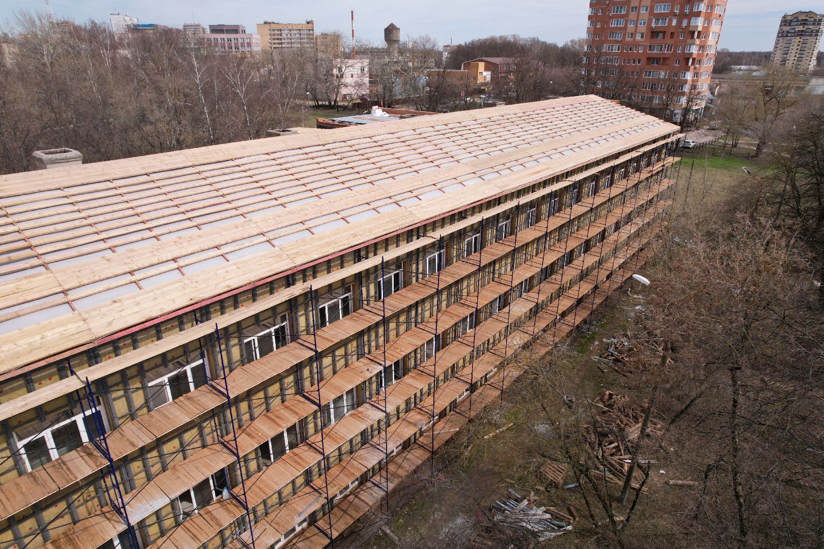 видео с коптера, ремонт школы 6 серпухов, школы в серпухове,