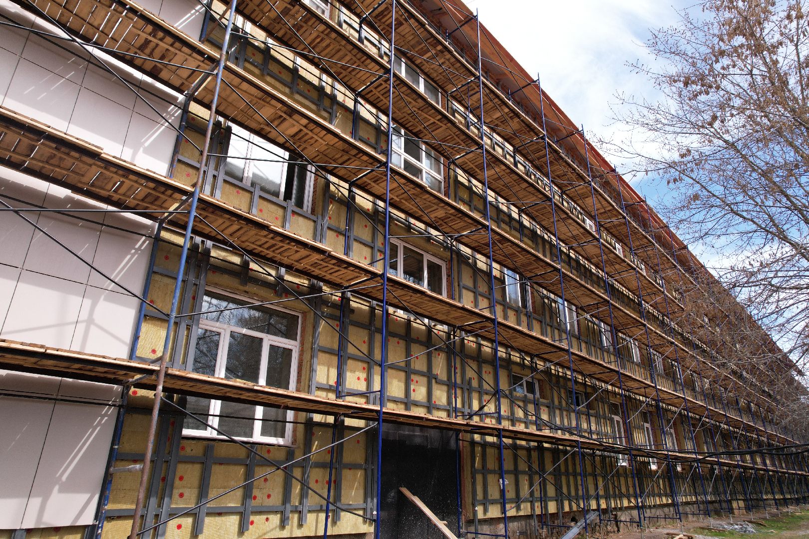 видео с коптера, ремонт школы 6 серпухов, школы в серпухове,