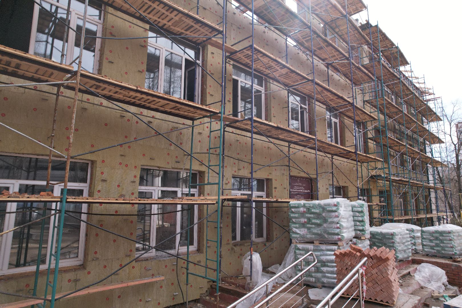 видео с коптера, ремонт школы 6 серпухов, школы в серпухове,