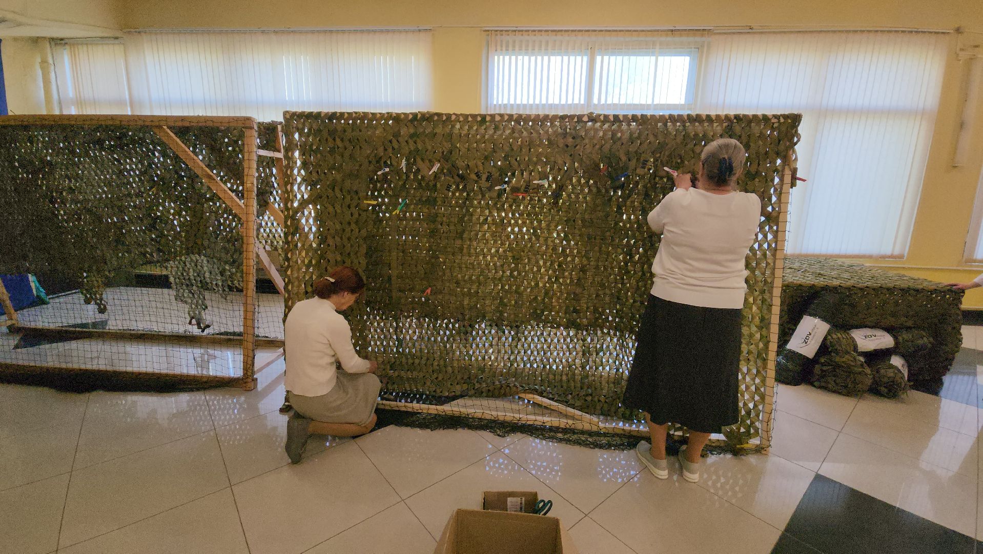 кашира, кашира-8, военный городок, мастер-класс, маскировочная сеть, гуманитарная помощь, сво,