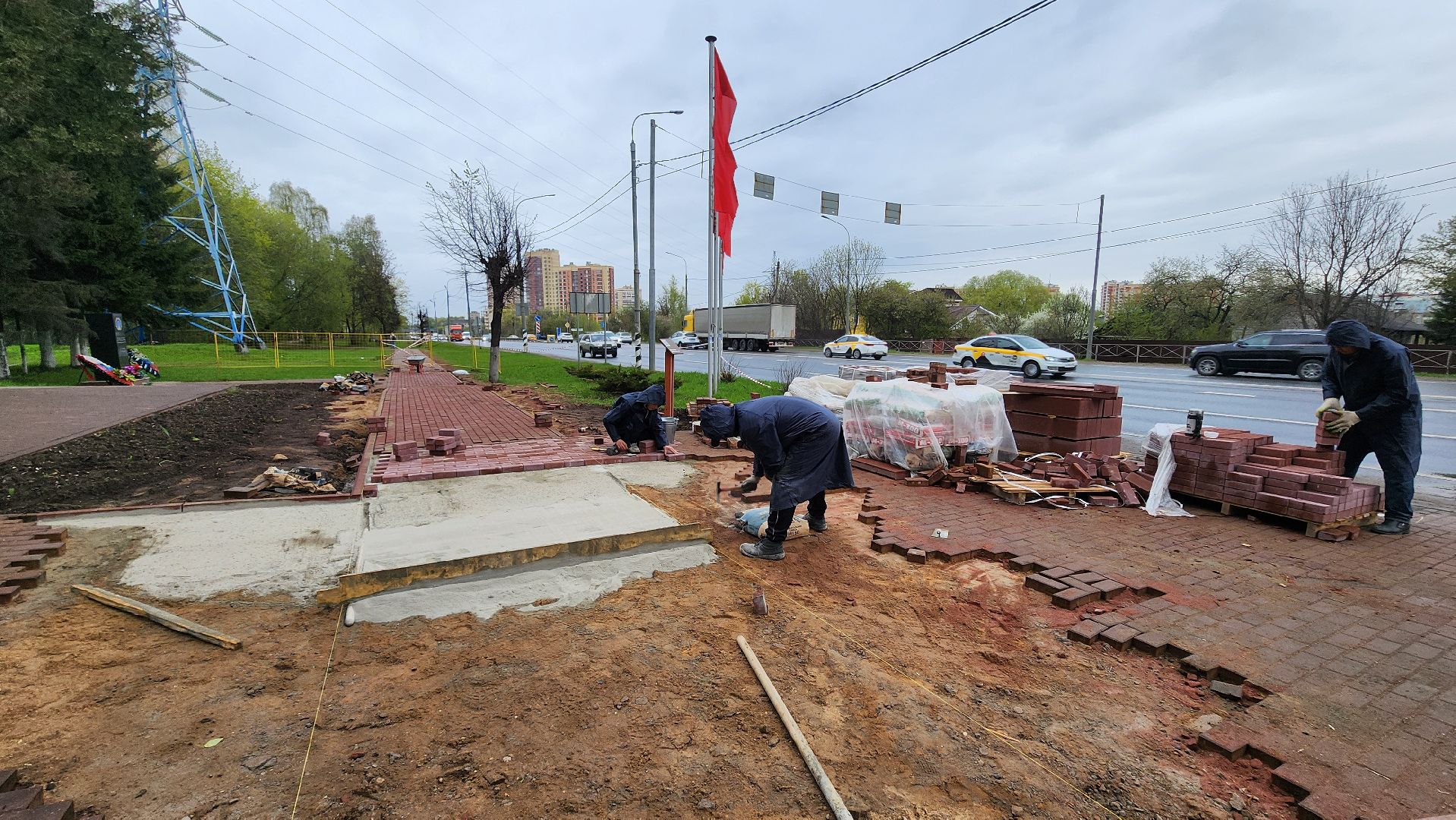 солнечногорск, скорбящая мать, вечный огонь, подготовка к 9 мая,