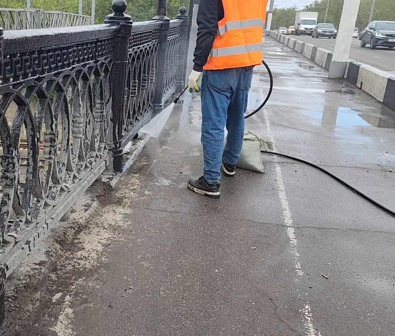 благоустройство, мост, покраска,