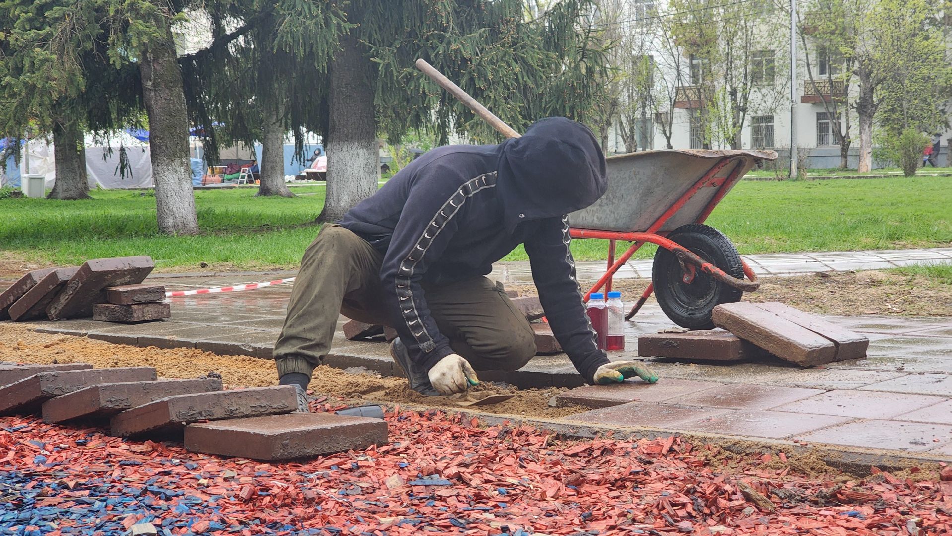 солнечногорск, советская площадь, подготовка к 9 мая, благоустройство,