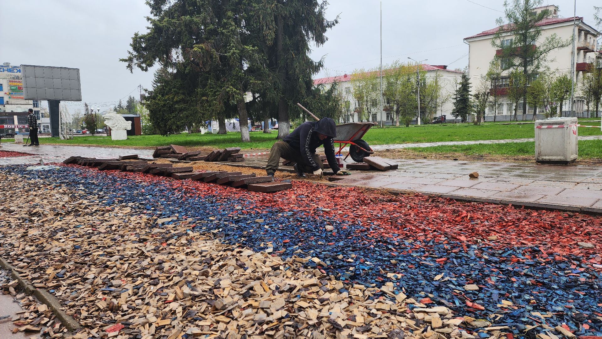 солнечногорск, советская площадь, подготовка к 9 мая, благоустройство,