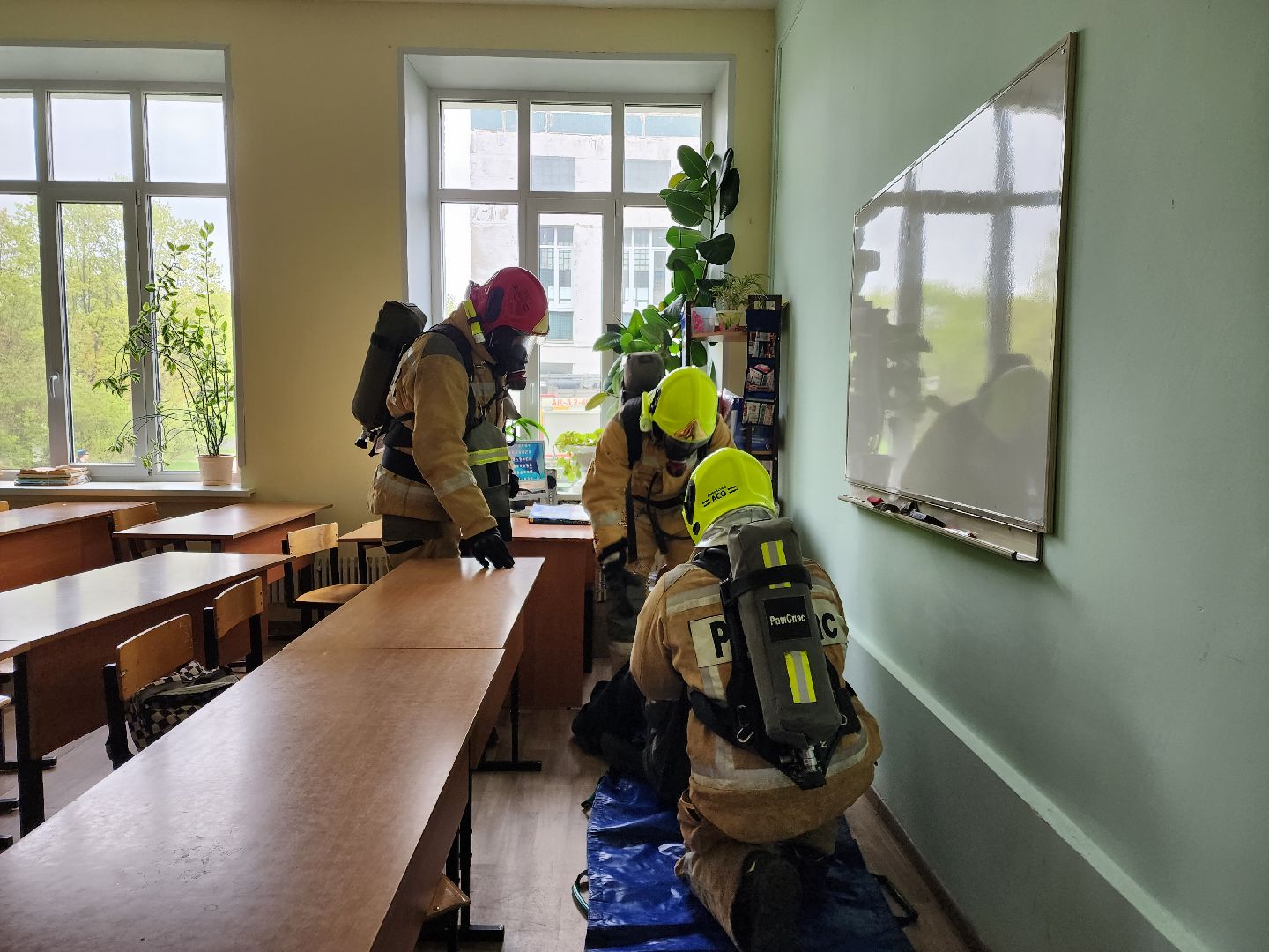 раменское, общество, пожарная безопасность, тренировочная эвакуация в средней школе 22 в дубовой роще,